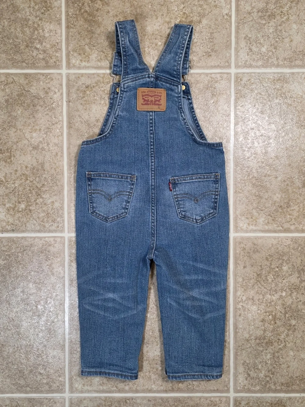 Levi’s Baby Denim Overalls 24M Classic Bib Snap Bottom